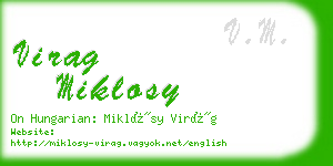 virag miklosy business card